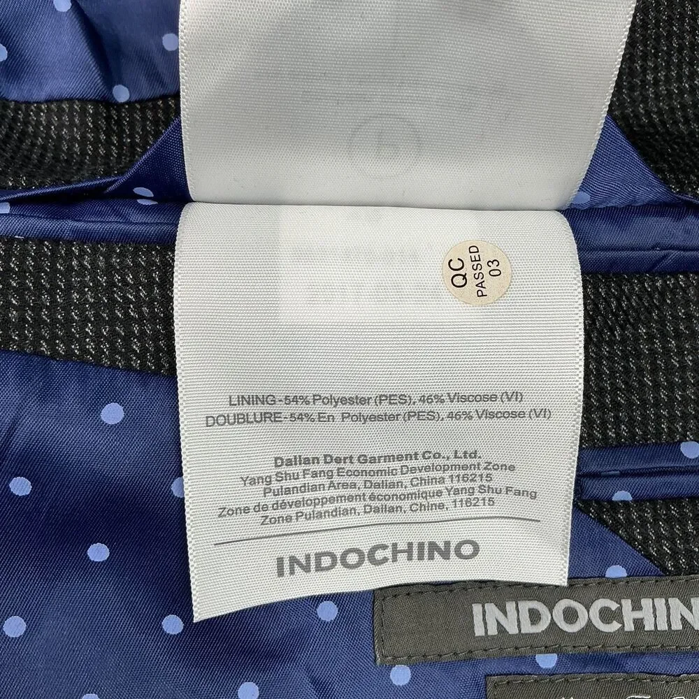 Indochino Blazer 52R Black Speckled Wool Silk Sport Coat Old Money Luxe Jacket